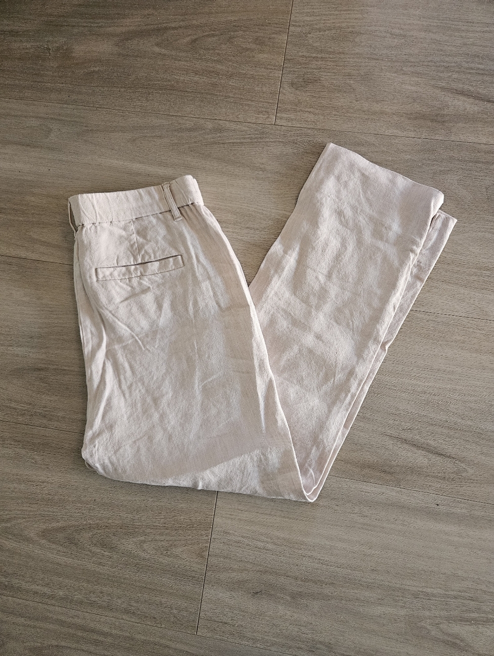 J. Jill Beige Linen-Blend Pants